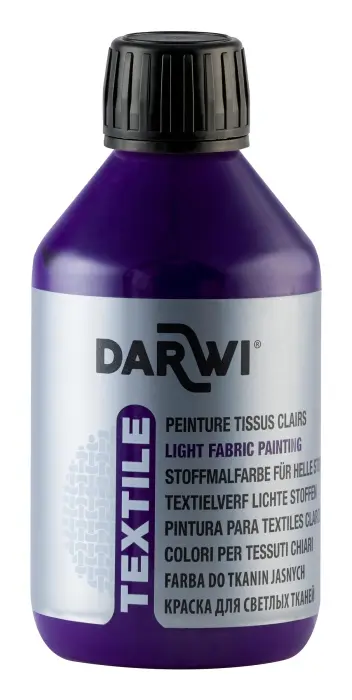 DARWI Flacon de 250 ml de Peinture Textile Opaque - Violet