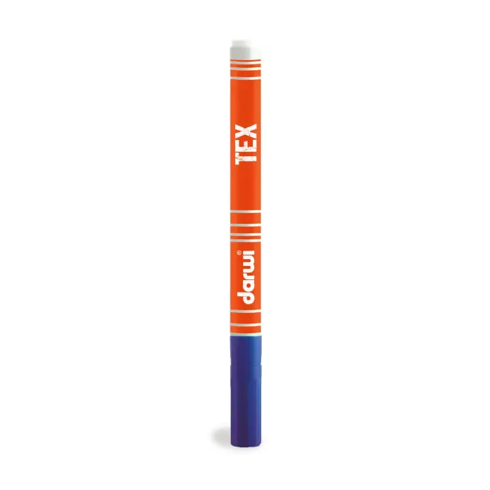 DARWI Marqueur Peinture Textile Pointe Conique Fine 1mm - Bleu foncé