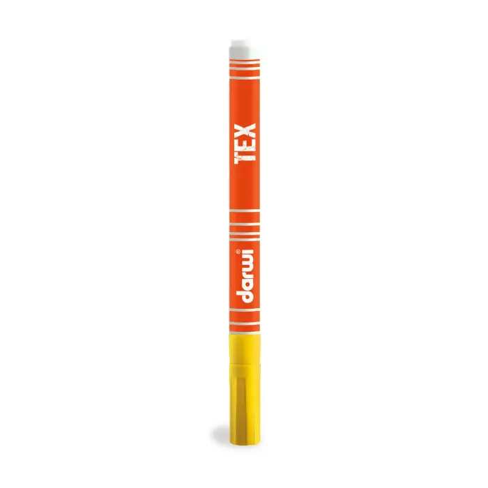 DARWI Marqueur Peinture Textile Pointe Conique Fine 1mm - Jaune or