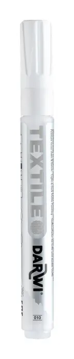 DARWI Marqueur Peinture Textile Opaque Pointe Conique Fine 2mm - Blanc