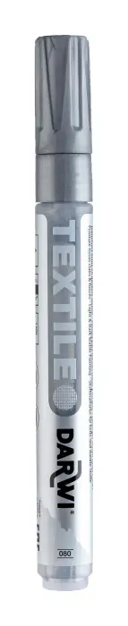 DARWI Marqueur Peinture Textile Opaque Pointe Conique Fine 2mm - Argent
