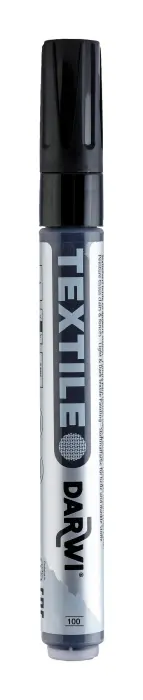 DARWI Marqueur Peinture Textile Opaque Pointe Conique Fine 2mm - Noir