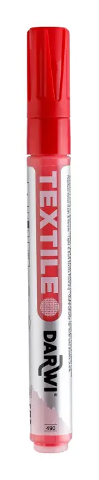 DARWI Marqueur Peinture Textile Opaque Pointe Conique Fine 2mm - vermillon