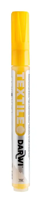 DARWI Marqueur Peinture Textile Opaque Pointe Conique Fine 2mm - Jaune