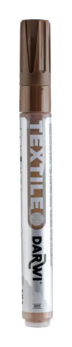 DARWI Marqueur Peinture Textile Opaque Pointe Conique Fine 2mm - Marron foncé