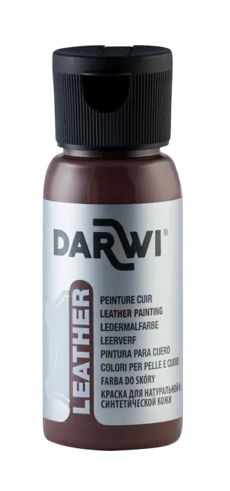 DARWI Flacon de 50 ml de Peinture sur Cuir - Cacao