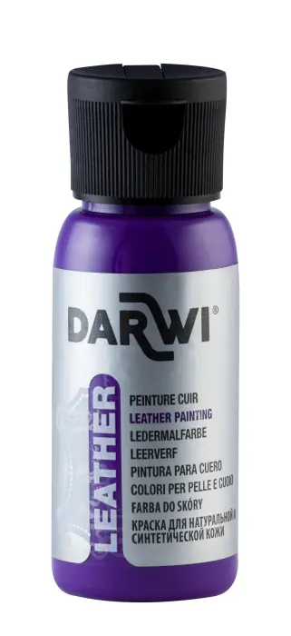 DARWI Flacon de 50 ml de Peinture sur Cuir - Violet