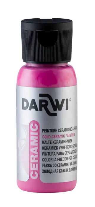 DARWI Flacon de 50 ml de Peinture sur Céramique à Froid - Rose