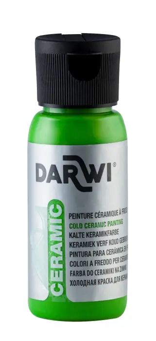DARWI Flacon de 50 ml de Peinture sur Céramique à Froid - Vert prairie