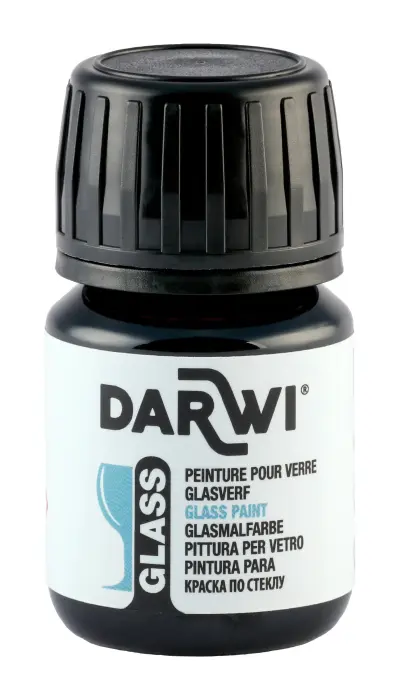 DARWI Flacon de 30 ml de Peinture sur Verre - Bleu