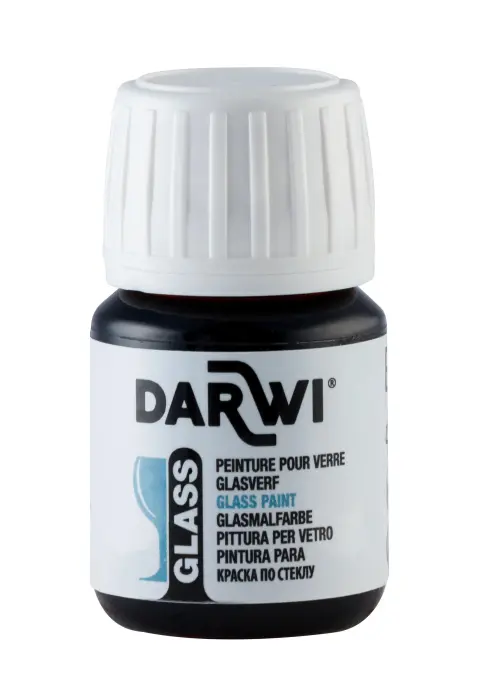 DARWI Flacon de 30 ml de Peinture sur Verre - Bleu foncé