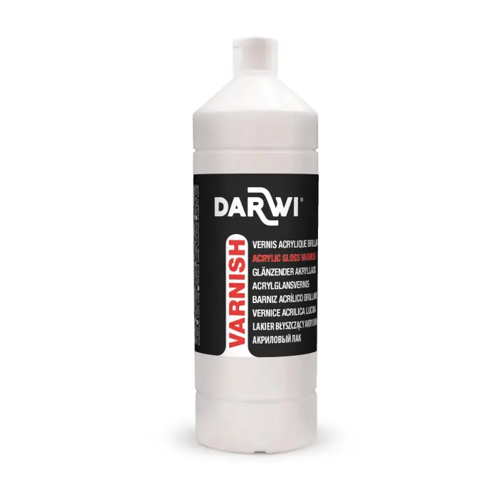 DARWI Flacon d'1 litre de vernis acrylique, finition brillante