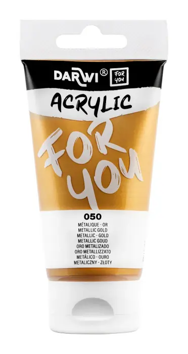 Darwi For You tube de peinture acrylique 75 ml - Or métallisé - New