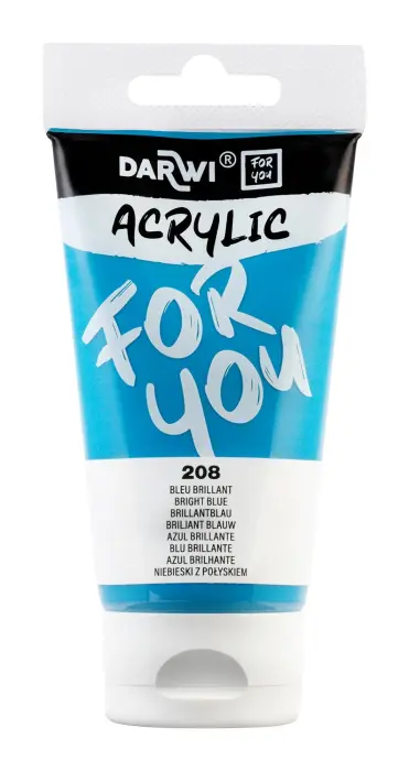 Darwi For You tube de peinture acrylique 75 ml - Bleu brillant - New