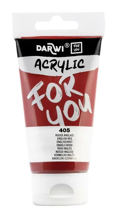 Darwi For You tube de peinture acrylique 75 ml - Rouge anglais - New