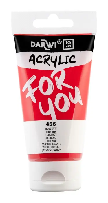 Darwi For You tube de peinture acrylique 75 ml - Rouge vif - New