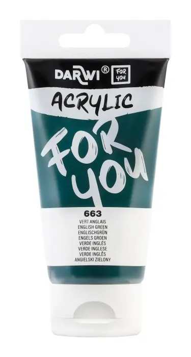 Darwi For You tube de peinture acrylique 75 ml - Vert anglais - New