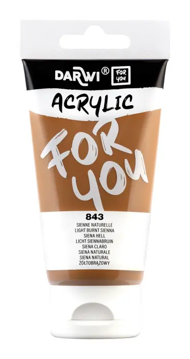 Darwi For You tube de peinture acrylique 75 ml - Sienne naturelle - New