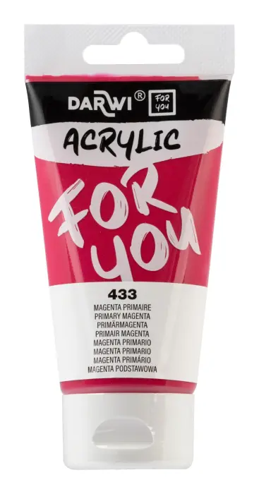 Darwi For You tube de peinture acrylique 75 ml - Magenta primaire