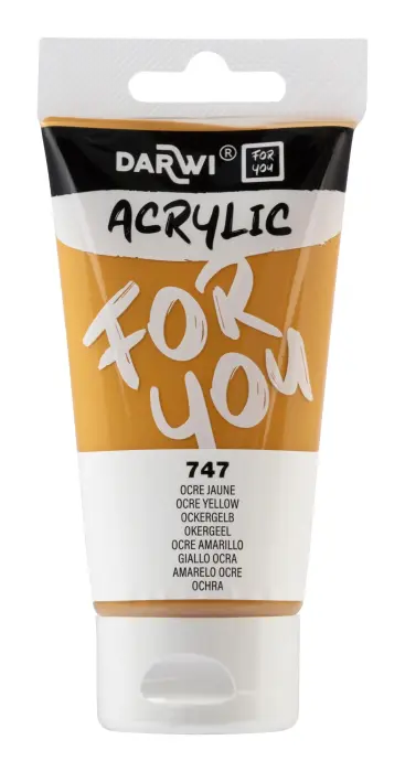 Darwi For You tube de peinture acrylique 75 ml - Ocre jaune