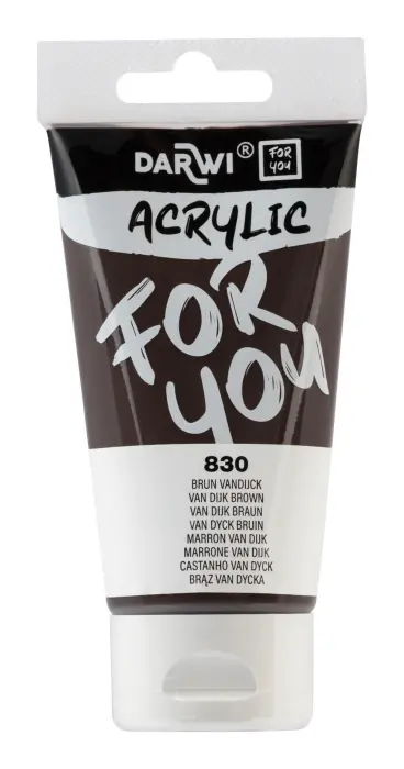 Darwi For You tube de peinture acrylique 75 ml - Brun Van Dijk