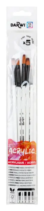 Darwi For You Set de 5 pinceaux fins 2 - Blanc - New