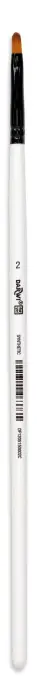 Darwi For You pinceau usé bombé 4 mm taille 2 - Blanc