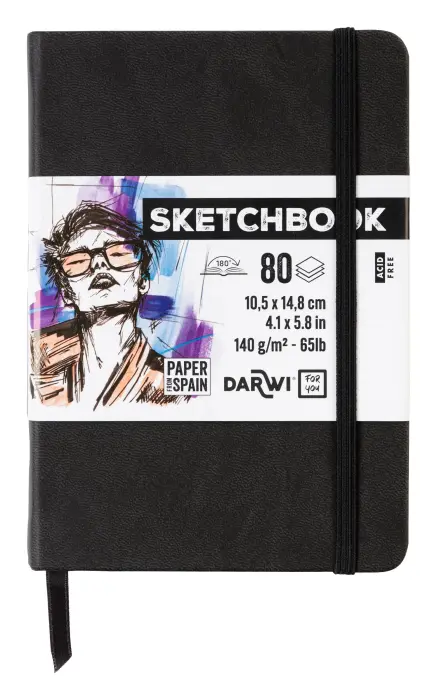 DFY Sketchbook A6 80F 140g - Noir - New