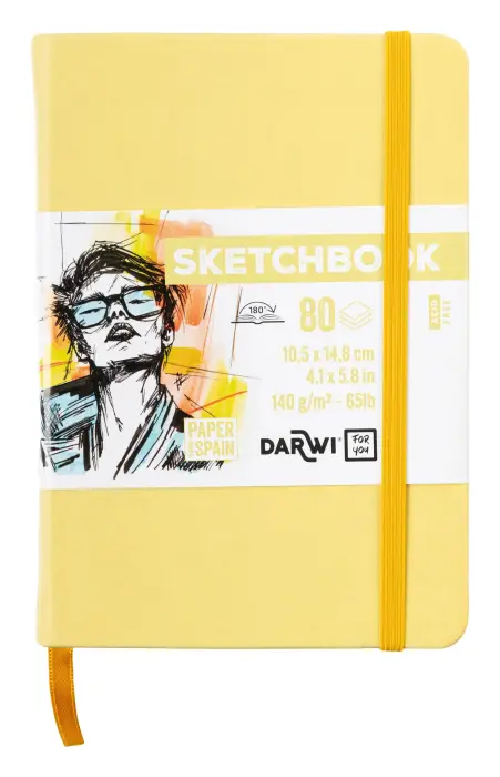 DFY Sketchbook A6 80F 140g - Jaune pâle - New