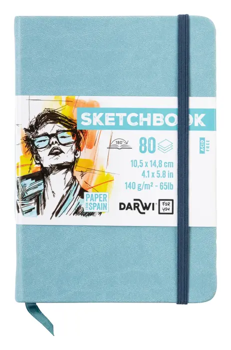 DFY Sketchbook A6 80F 140g - Bleu pâle - New