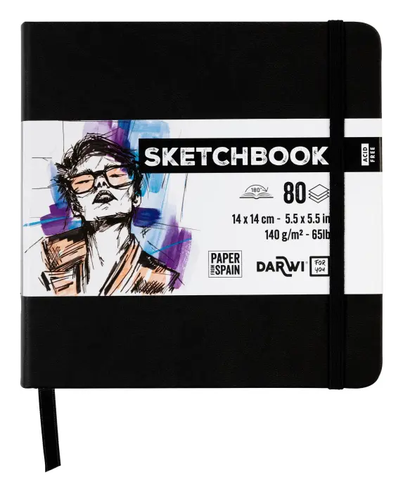 DFY Sketchbook 14x14 80F 140g - Noir - New