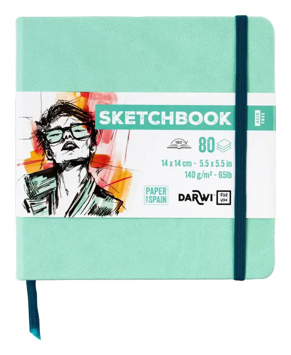 DFY Sketchbook 14x14 80F 140g - Vert d'eau - New