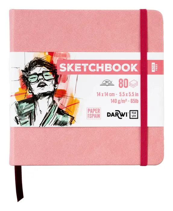 DFY Sketchbook 14x14 80F 140g - Rose pâle - New