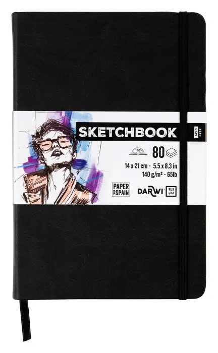 DFY Sketchbook 14x21 80F 140g - Noir - New