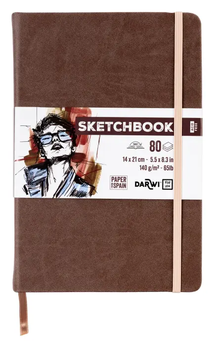 DFY Sketchbook 14x21 80F 140g - Brun - New