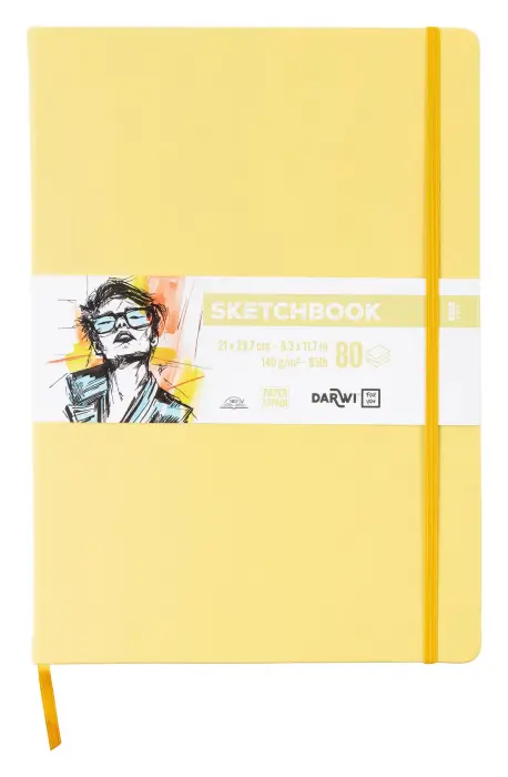 DFY Sketchbook A4 80F 140g - Jaune pâle - New
