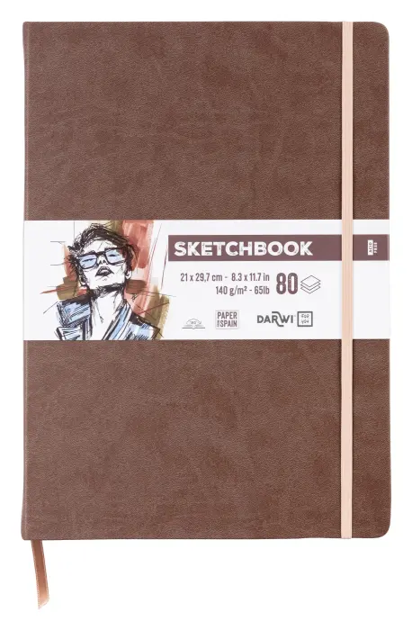 DFY Sketchbook A4 80F 140g - Brun - New