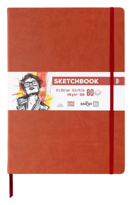 DFY Sketchbook A4 80F 140g - Terracotta - New