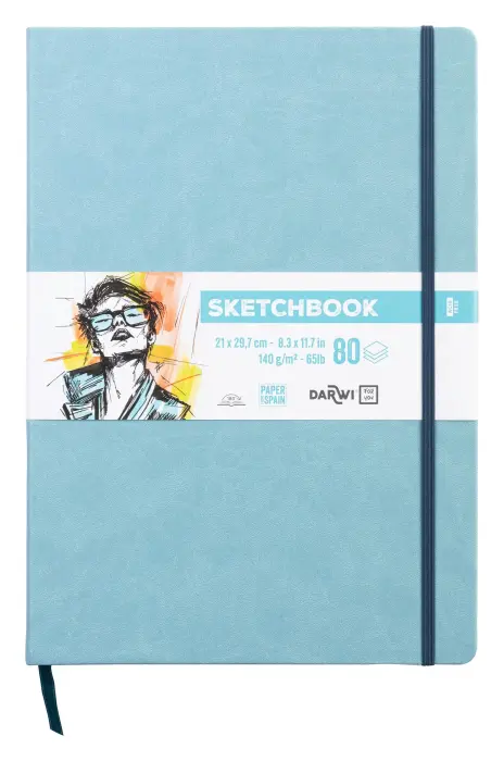 DFY Sketchbook A4 80F 140g - Bleu pâle - New