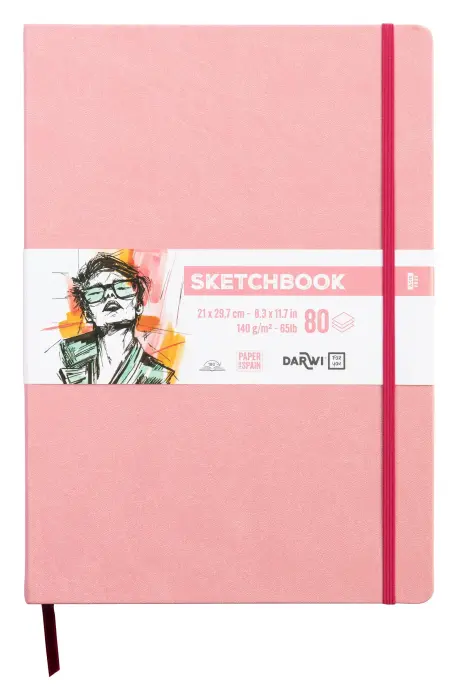 DFY Sketchbook A4 80F 140g - Rose pâle - New