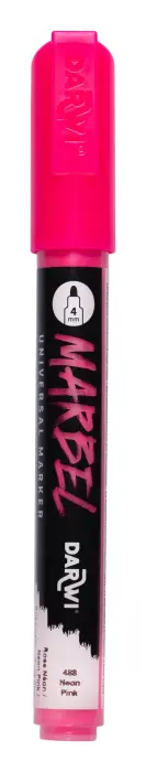 MARBEL Marqueur Universel Pointe Ronde Médium 4mm - Rose néon