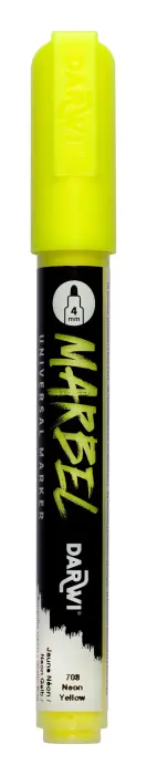 MARBEL Marqueur Universel Pointe Ronde Médium 4mm - Jaune néon