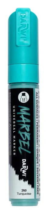MARBEL Marqueur Universel Pointe Biseau Large 12mm - Turquoise