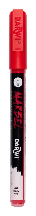 MARBEL Marqueur Universel Pointe Pointue Extra Fine 0,7mm - Coquelicot