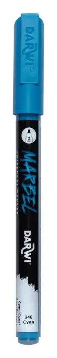 MARBEL Marqueur Universel Pointe Conique Fine 2mm - Cyan