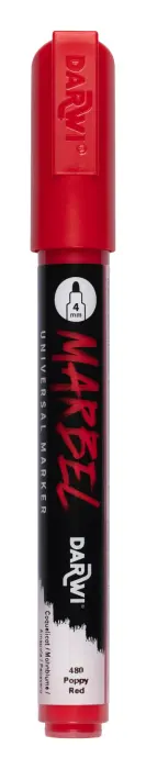 MARBEL Marqueur Universel Pointe Ronde Médium 4mm - Coquelicot