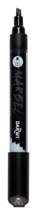 MARBEL Marqueur Universel Pointe Biseau Médium 6mm - Noir