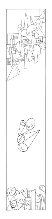 Echarpe 100% soie - 180x43cm Géometrie - Blanc