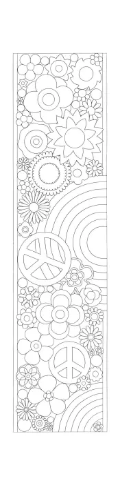 Echarpe 100% soie - 180x43cm Flowerpower - Blanc