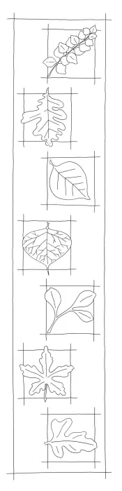 Echarpe 100% soie - 180x43cm Automne - Blanc